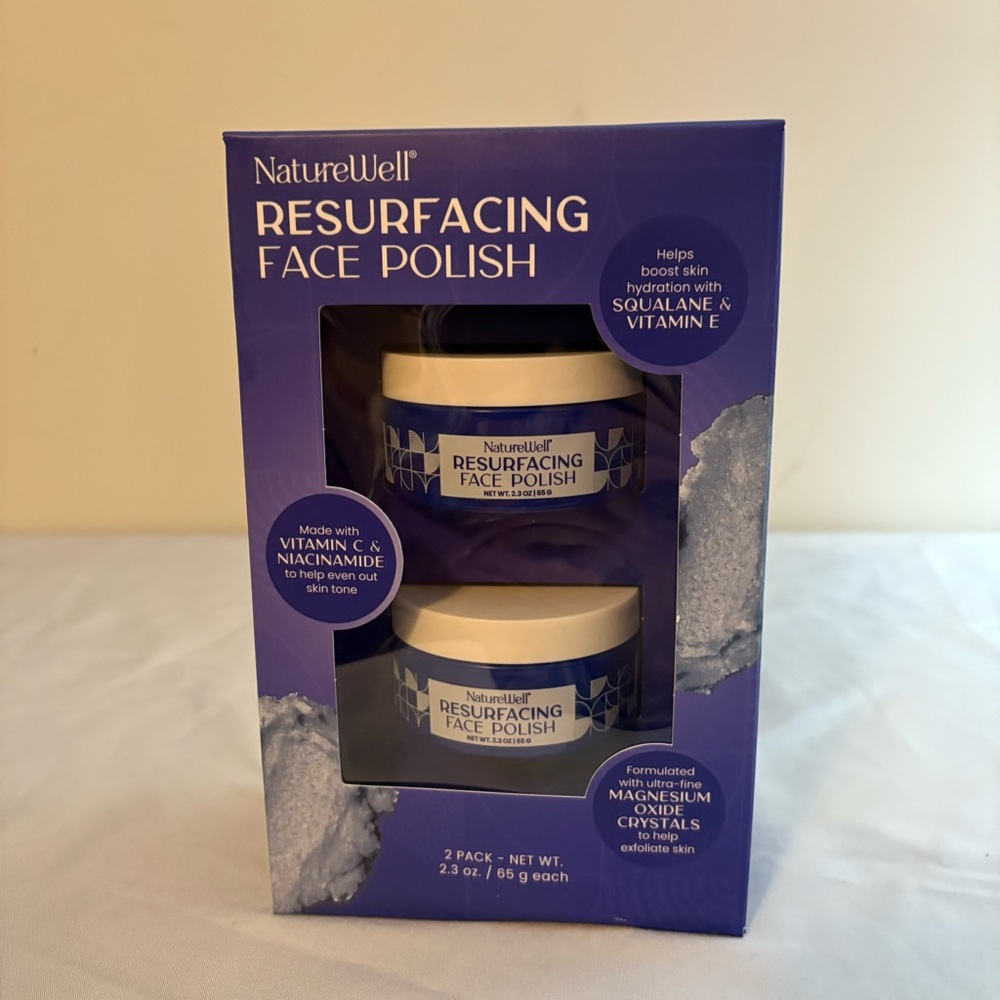 Nature well Resurfacing Face Polish Box of 2 NWT
